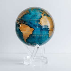 Mova Globe Blue und Gold 6 "